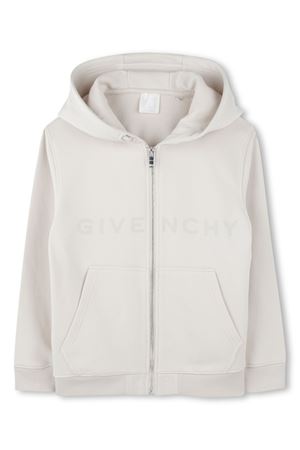 Felpa in misto cotone biologico bianco GIVENCHY KIDS | H30703184